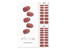 Lâminas de Gel para Unhas OHORA Semi Cured Gel Cream Rose 30 Peças