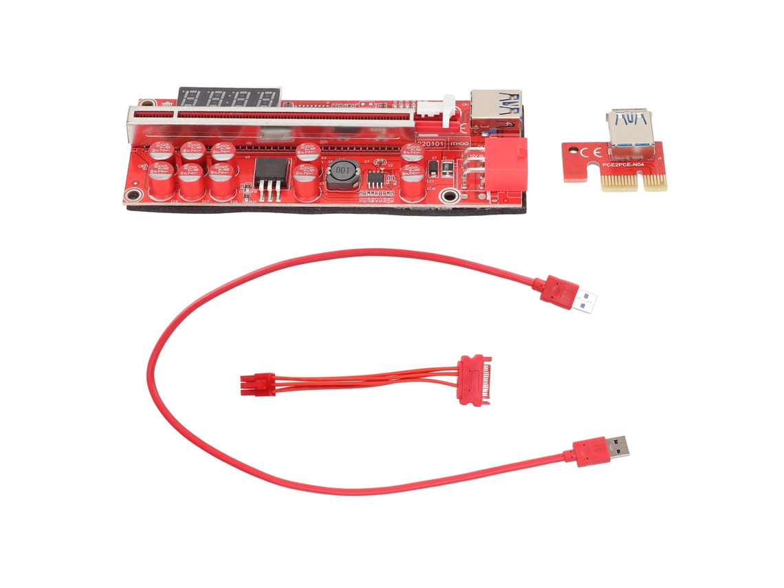 Adaptador Pcie LAXISCREED 1x para 16x Usb 3.0 6pin