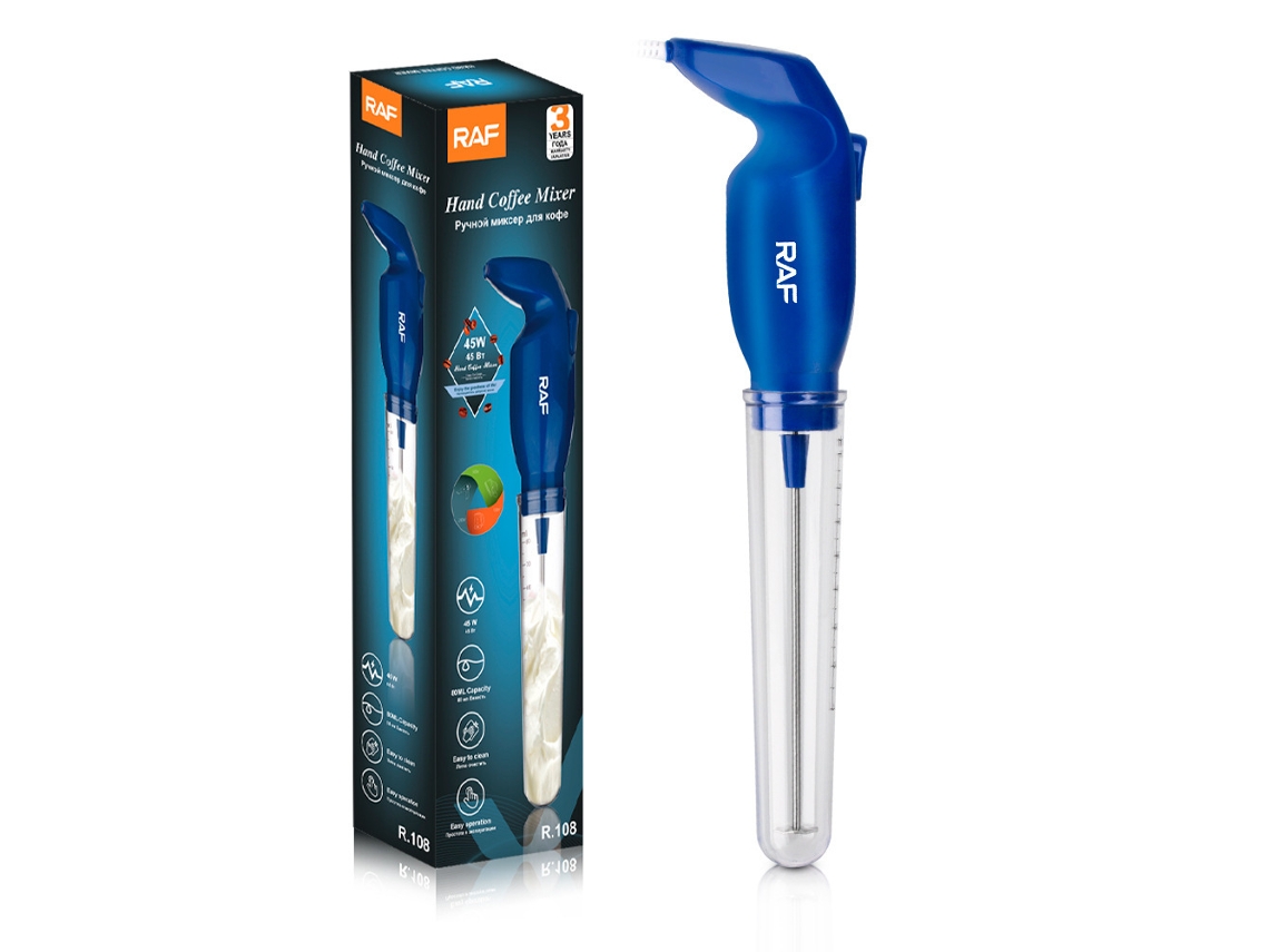 Mini Espumador de Leite Portátil Batedor e Misturador Bebidas para Café AQUAFORGE