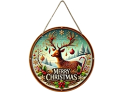 Placas De Natal, Pingentes, Enfeites De Guirlanda De Madeira | Placa De Porta Para E