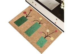 Tapete De Boas-vindas Com Estampa Floral Para Porta De Entrada |