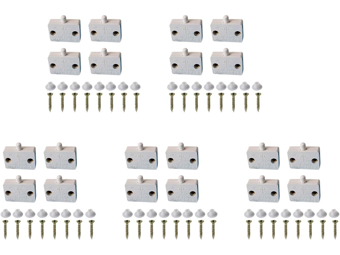 20-gavetas Com Interruptor Para Porta De Armário Lâmpada, Abre Quando A Porta Fecha, Aplicável A 12v, 24v, 110v