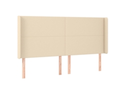 Cabeceira de Cama com Abas Tecido Cor Crème MAISON EXCLUSIVE (163x16x118 cm)