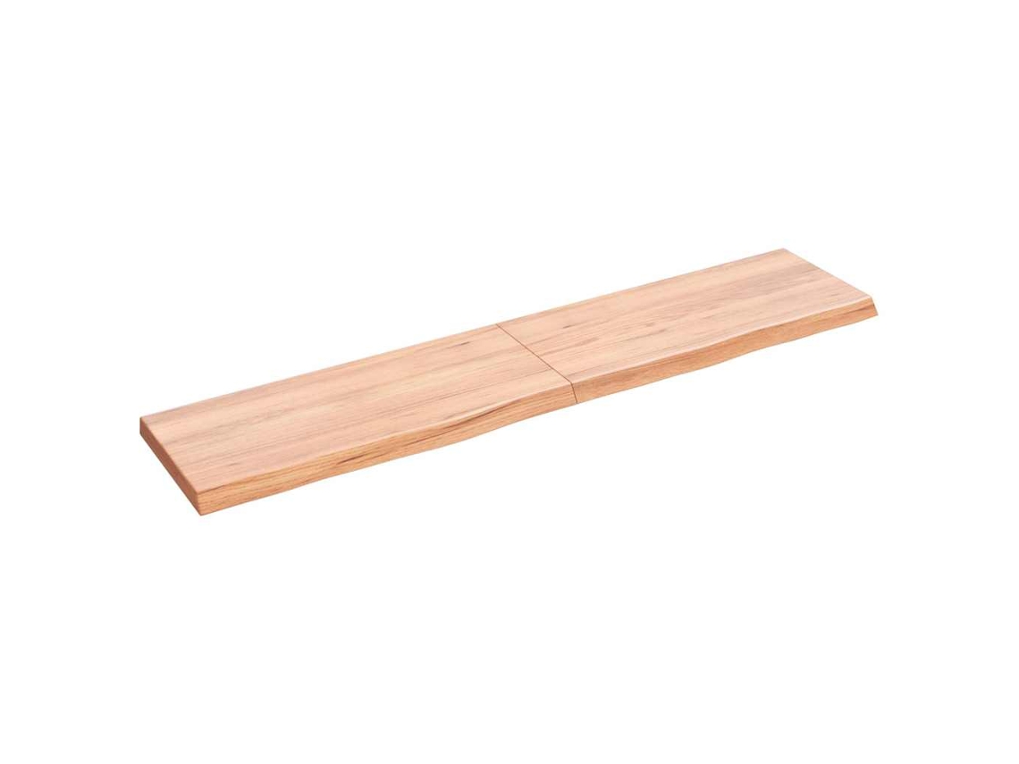 Vidaxl Prateleira De Parede 140x30x(2-4) Cm Carvalho Tratado Castanho
