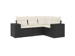 Garden Sofa Set, Garden Sofa Sets Vidaxl Preto Rattan / Vime (n/a)