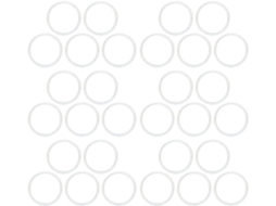 Coroas transparentes de 54 mm, 40 peças, discos de plástico para correntes, pastas e agendas, sistema