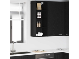 Vidaxl Armário Suspenso Carvalho Preto 40 X 29,5 X 100 Cm