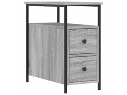 Bedside Cabinet, Bedside Cabinets Vidaxl Cinzeto Madeira Processada (n/a)