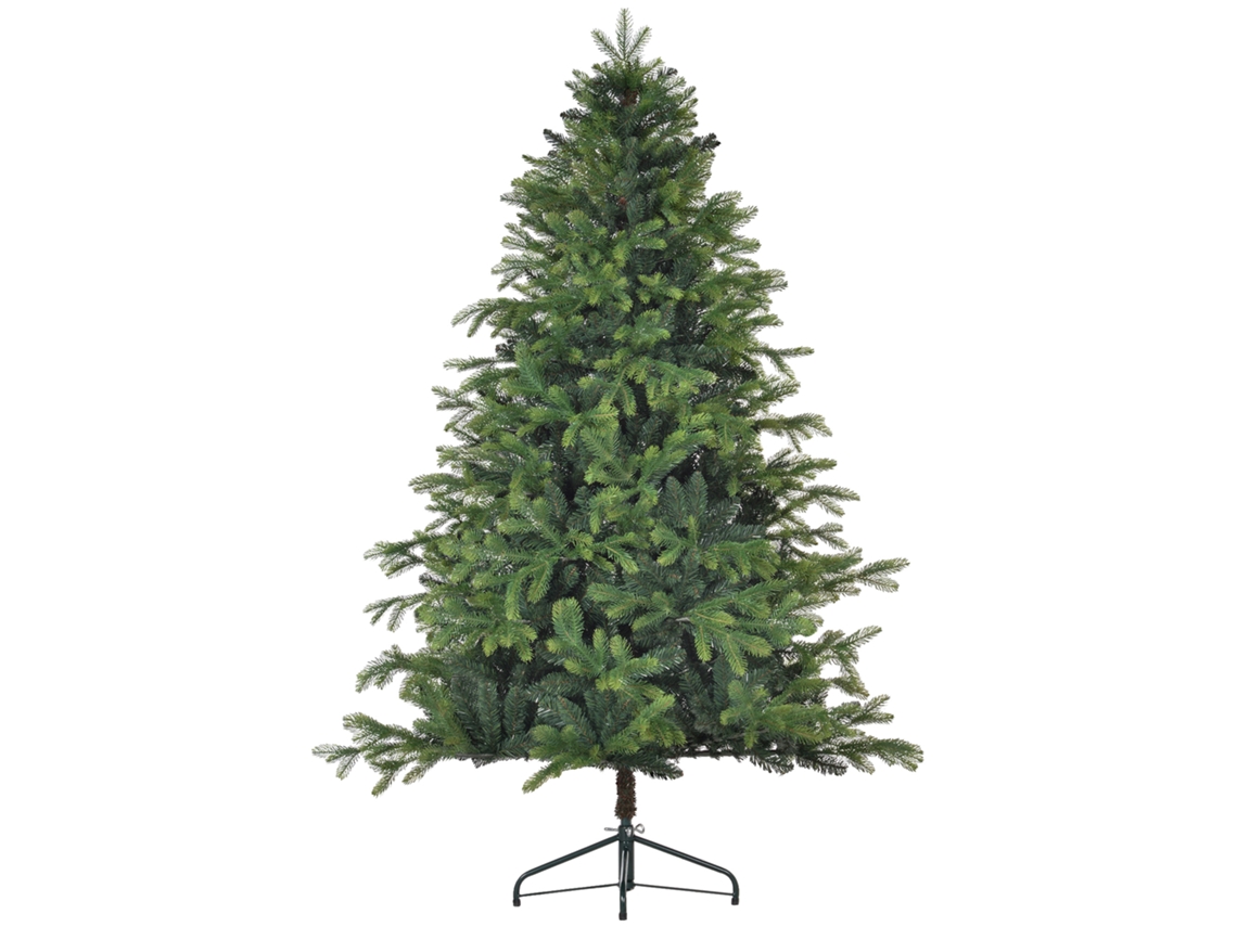 Árvore de Natal Artificial, Aparência Realista, Retardante de Chama, Base Metálica Estável, 183cm, Verde Ge