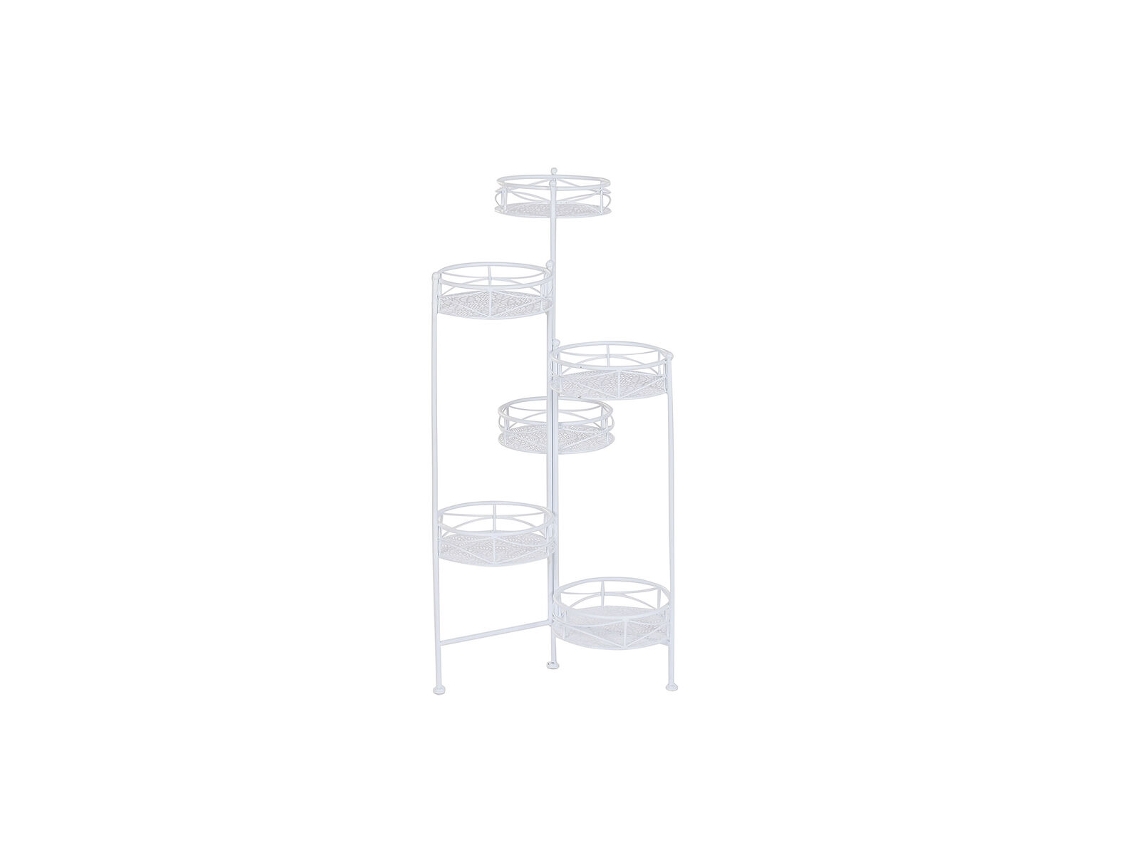 Plantador Home Esprit Branco Ferro 23 X 23 X 102 Cm