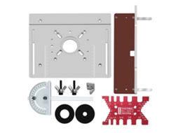 Conjunto de 4 placas de inserção para mesa giratória de alumínio, ferramenta auxiliar para marcenaria.