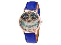 Reloj De Cuarzo Unisex Con Correa De Cuero Pu Zhoulianfa Azul Casual