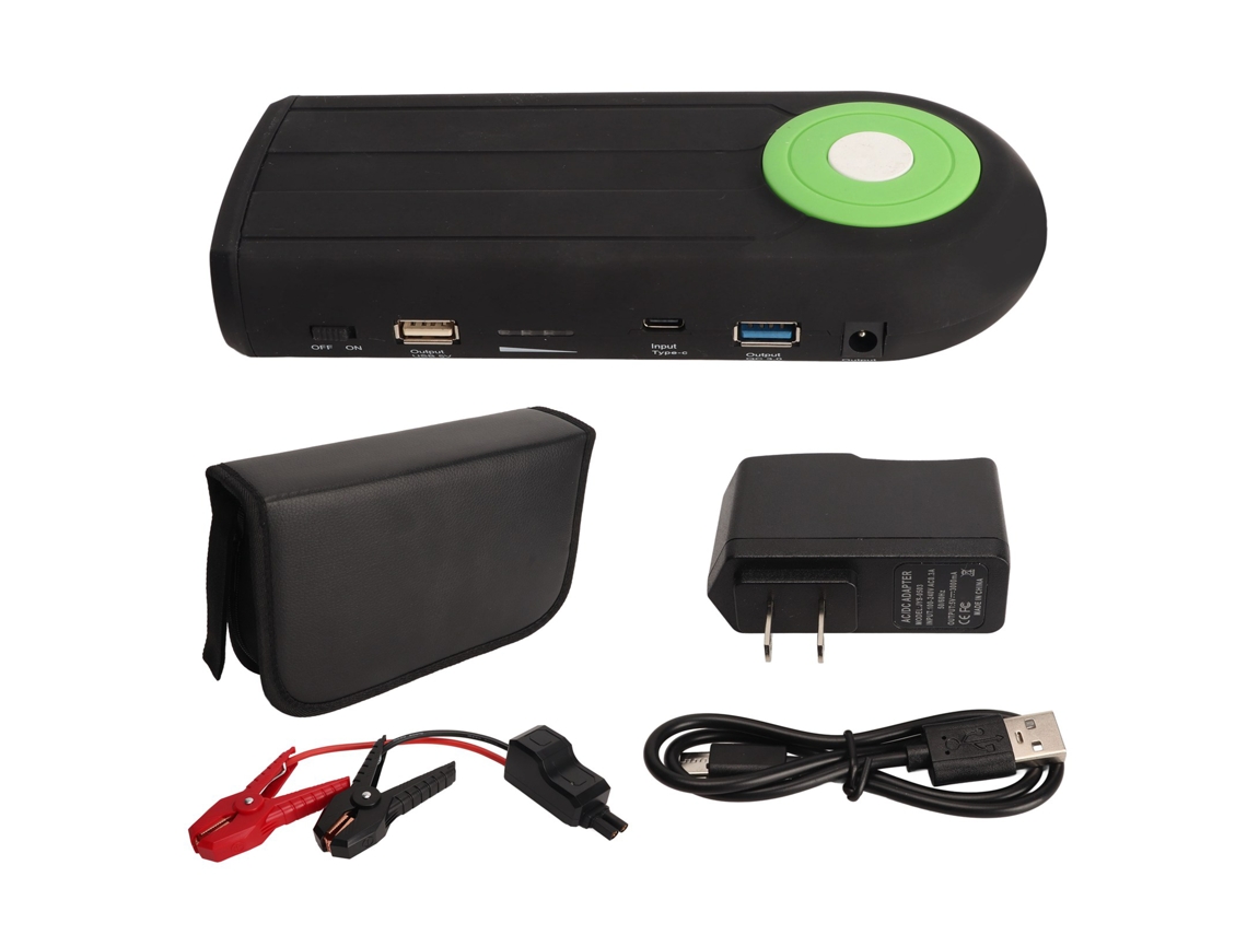 Iniciador De Carro Portátil 12v 1000a 12000mah Luz Led
