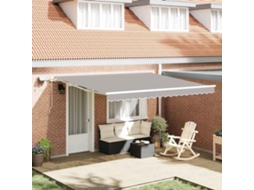 Vidaxl Toldo Retrátil Cinzento-claro 400 × 300 Cm Tecido E Alumínio