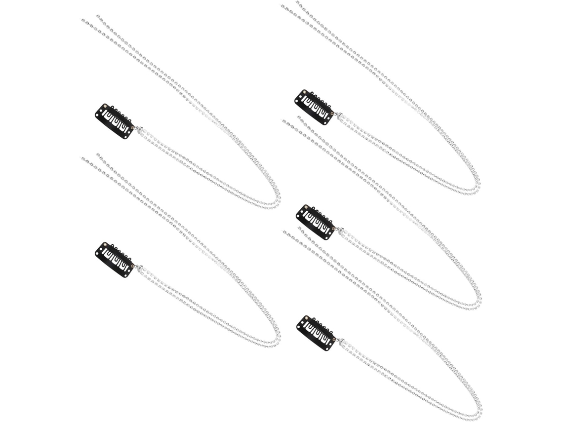 Conjunto De 5 Presilhas De Cabelo Com Strass Para Tranças, Grampos De Metal Com Corrente Para Mulheres