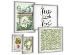 Quadros Decorativos Para Parede Cartões Delicados Em Aquarela Moldura Preta Fotos Para O Escritório Espelharte (conjunto De 5 Imagens)