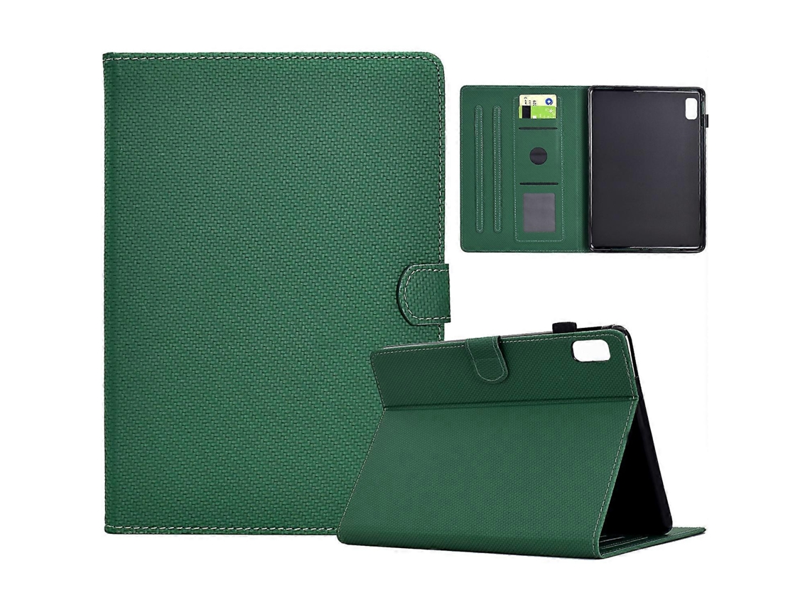 Capa De Couro Sintético Texturizado Em Fibra De Cor Sólida Para Tablet Lenovo Tab P11 Gen 2