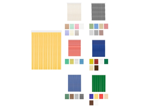 Cortinas exteriores impermeáveis ??– Cortinas anti-moscas para terraços e varandas Diana - Amarelo Cristal 140 x 240 cm