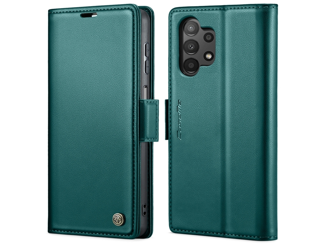 Capa Para Samsung Galaxy A04s Borboleta Fivela Litchi Textura De Telefone De Couro Rfid Antirroubo Azul Perolado