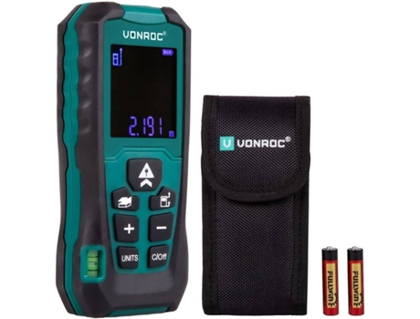 Medidor de Distância VONROC Laser 60M Comprimento Volume Área Altura Distância