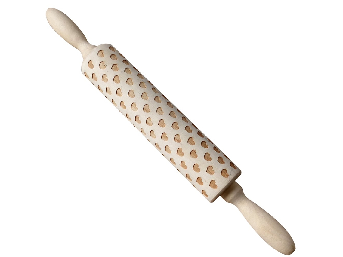 Rolo de Massa para Pão e Biscoitos com Gravura de Coração LAXISCREED