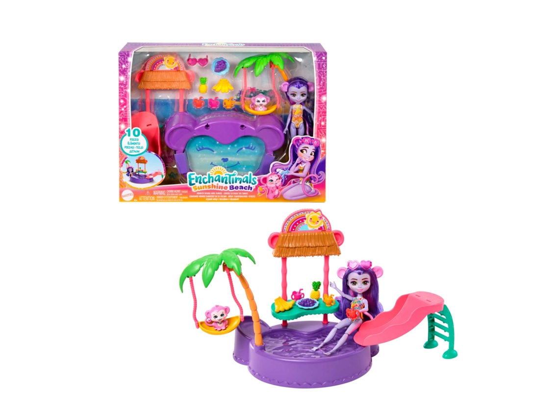 Boneca Macaco Conjunto Piscina Tropical