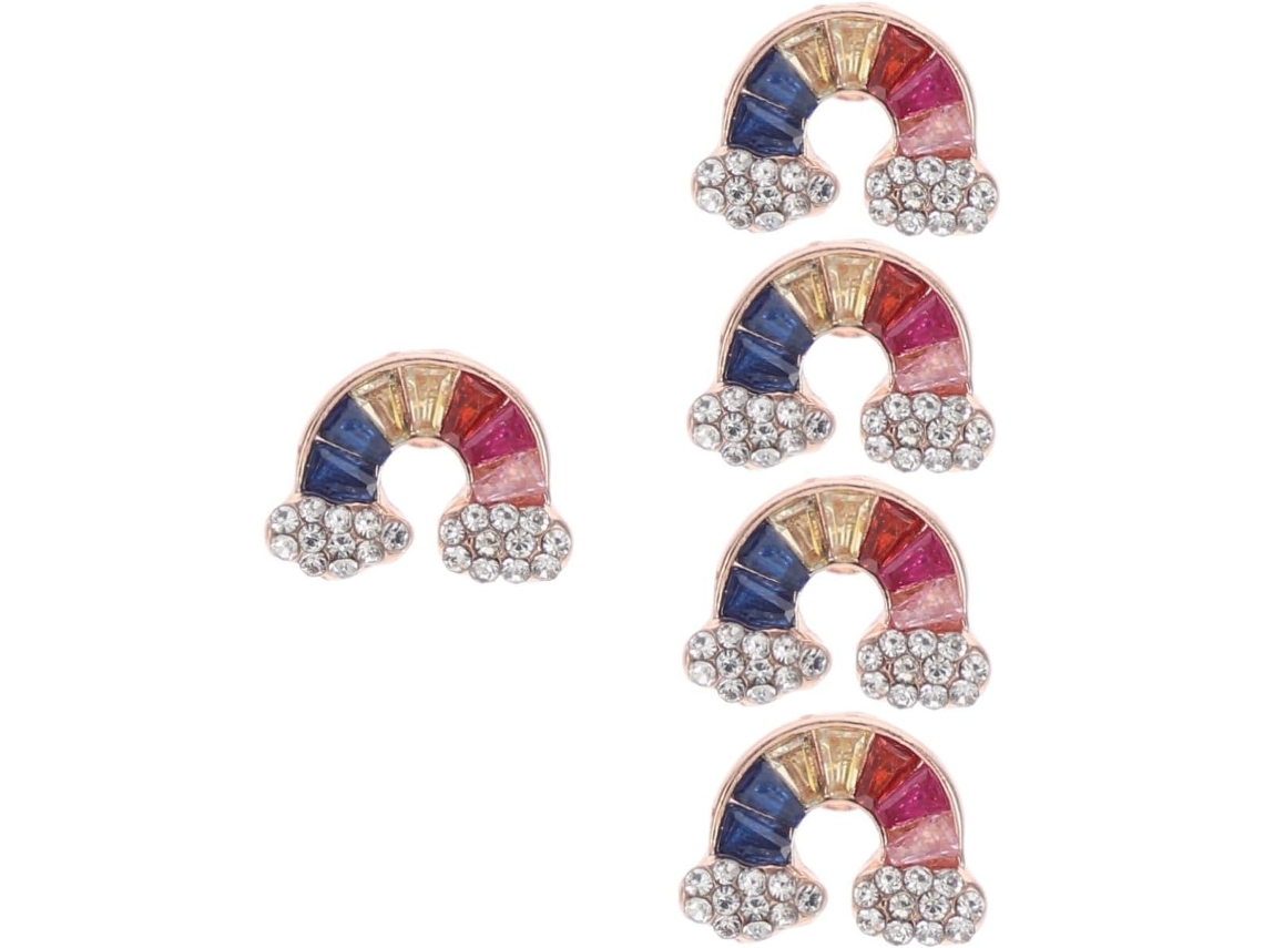 Conjunto De 5 Mini Pingentes Silicone Para Pulseira Relógio
