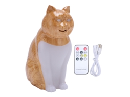 Lâmpada de Mesa de Cabeceira Gato Fofa Luz Noturna Usb | S/MARCA