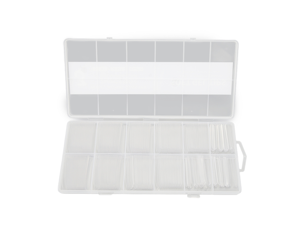 240pcs Unhas Falsas Longas De Plástico Claro Em Forma De Cofre Para Uñas Artificiais Ballerina