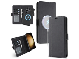Capa Para Samsung Galaxy S26 Magnética Em Couro Pu Compatível Com Magsafe Preto Czhhmart