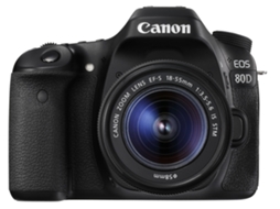 Kit Máquina Fotográfica Reflex CANON 80D + EFS18-55 IS STM (APS-C)