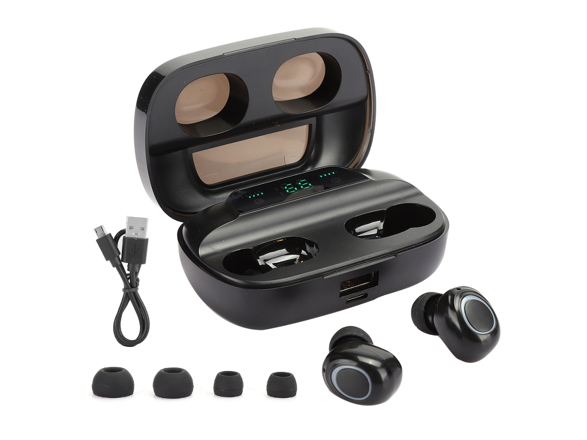 Aetheria fone de Ouvido Tws Mini Bluetooth 5.0 Controle Tático Estéreo Intra auricular com Base de Carregamento