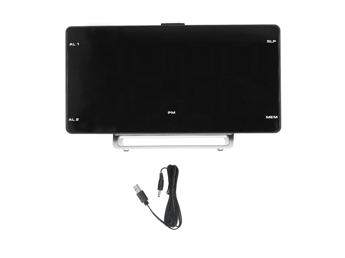 Relógio Digital Led Com Tela Grande, Usb E 9 Modos De Luz