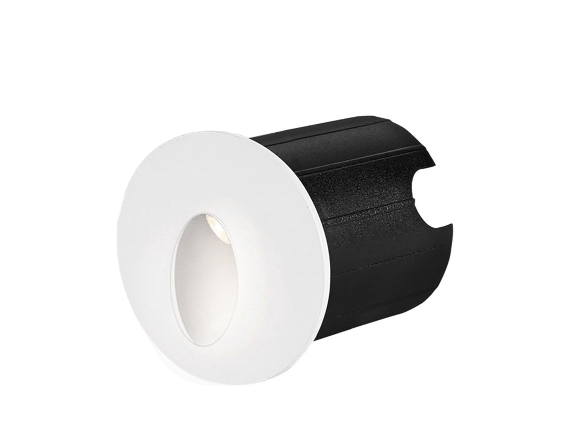 Mini Spot Led Wall Vector a Redondo Branco 2W 3000K Ip65 BRAYTRON