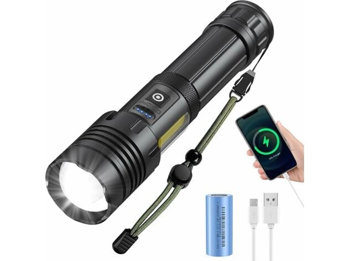 Lanterna P70 Inclui Cabo Usb E Bateria 26650*