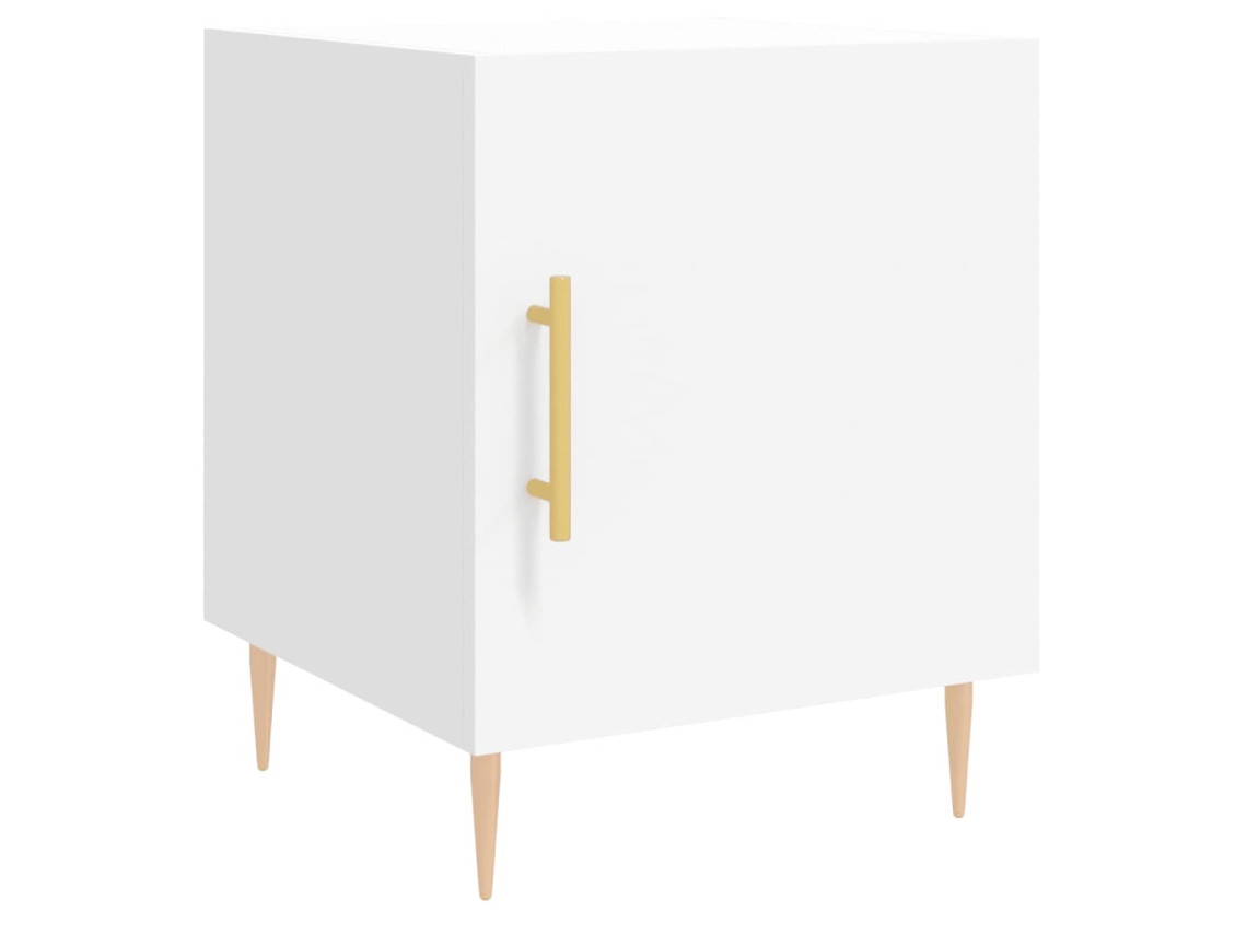 Bedside Cabinet, Bedside Cabinets Vidaxl Branco Madeira Processada (n/a)