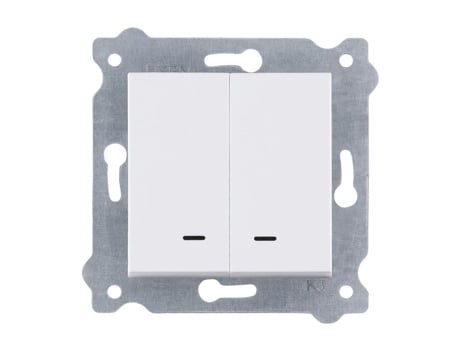 Interruptor Exen 203/01e Duplo Luz Indicadora Terminais A Parafuso