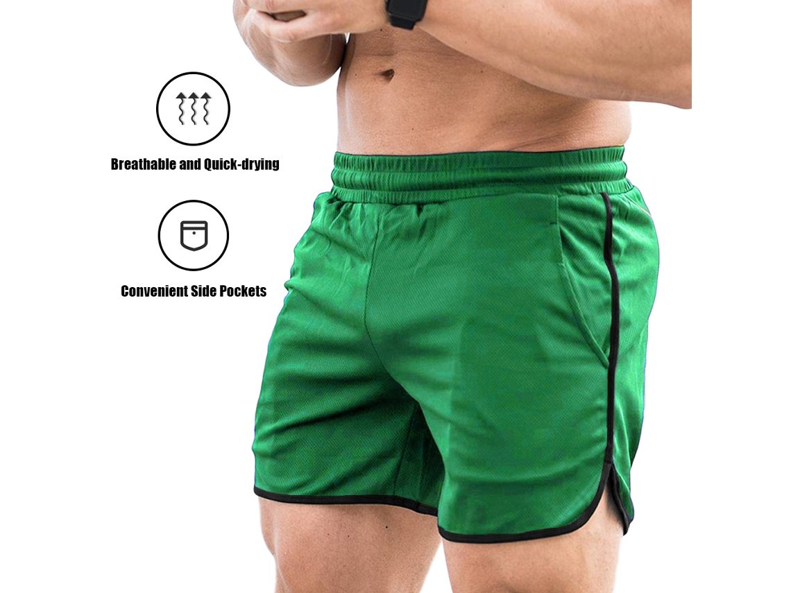 Shorts de Treino Masculino de Secagem Rápida com Bolsos | S/MARCA