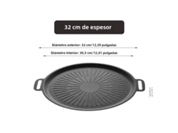 Frigideira MDUG antiderrapante para churrasco, 32cm