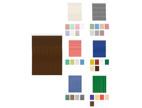 Cortinas exteriores impermeáveis ??– Cortinas anti-moscas para terraços e varandas Karla - Castanho 80 x 240 cm