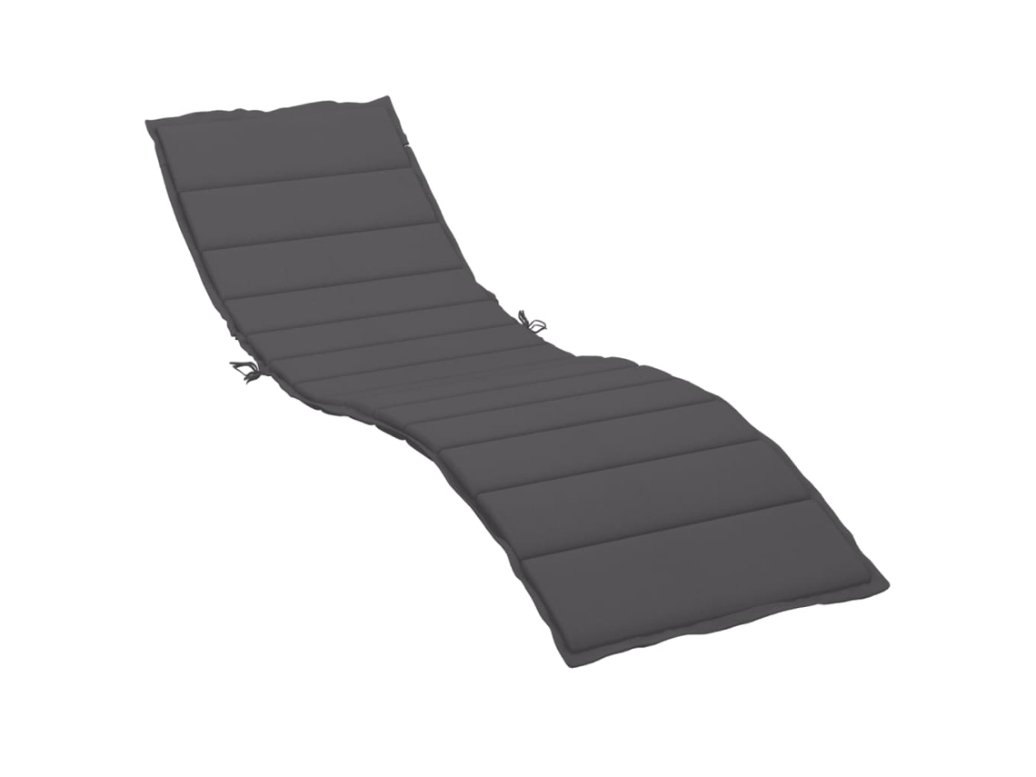 Sun Lounger Cushion, Sun Lounger Cushions Vidaxl Antracite Tecido (200 X 60 X 3 Cm)