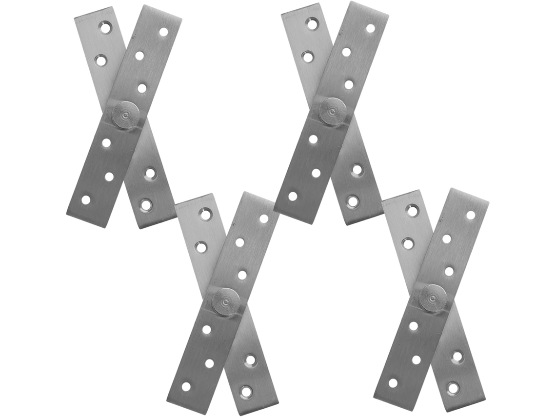 Conjunto De 4 Dobradiças Aço Inoxidável Reforçadas Para Portas