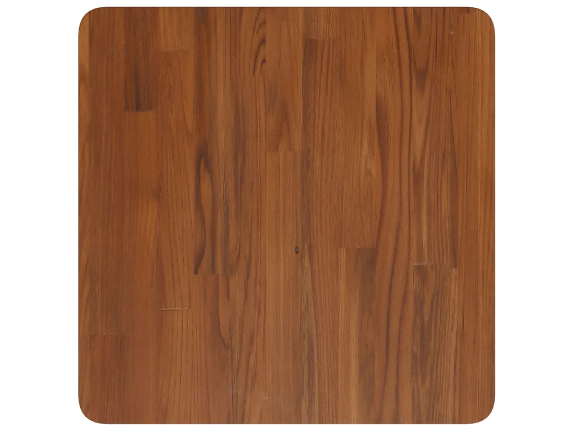 Tampo Mesa | Tampo De Secretária | Superfície Da Mesa Quadrado 50x50x1,5 Carvalho Tratado Castanho-escuro