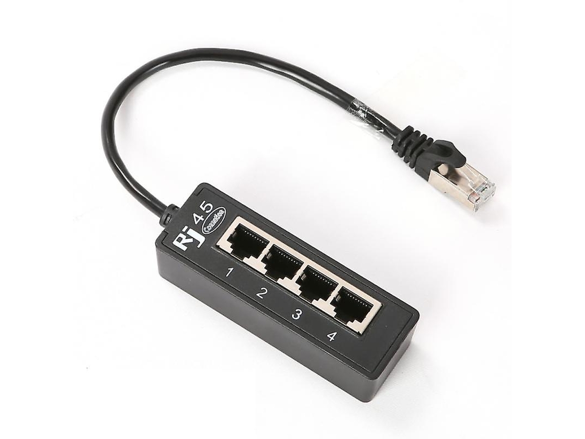 Cabo Adaptador Divisor De Rede Ethernet Ryra 4 Em 1 Com Conector Lan Rj45, 1 Macho Para Aquaforge