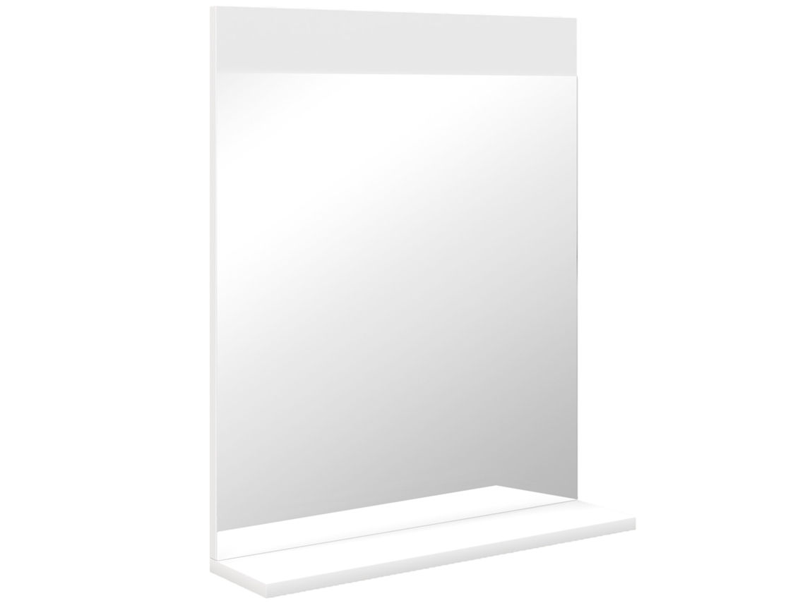 Espelho Casa de Banho Mdf e Vidro Cor Branco 50x12x60 cm Homcom