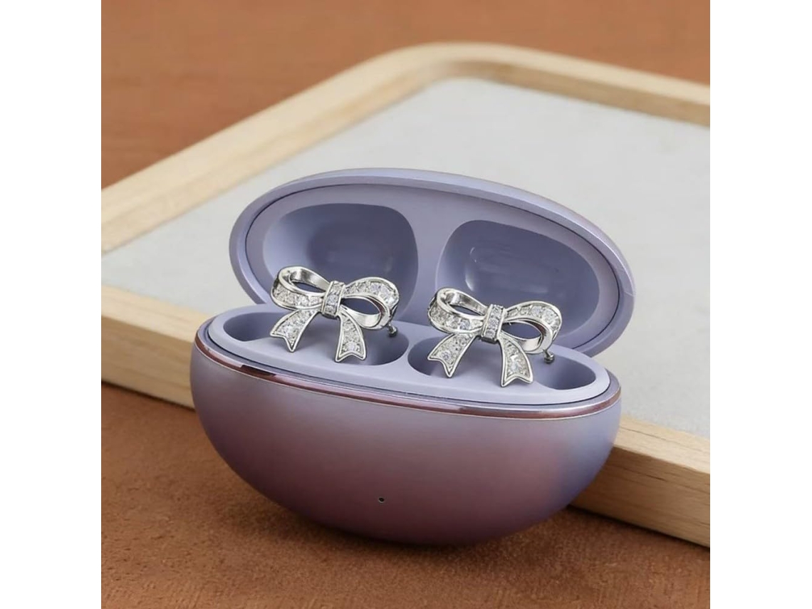 Clip Para Casque Papillon Plaqué Ou Suporte De Cabo Elegante Com Estilo Coréen Para Écouteurs Para Decoração