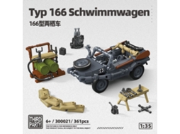 Kit de montagem do veículo blindado anfíbio Modelo 166 do Exército Alemão com 361 peças MDUG (300021)