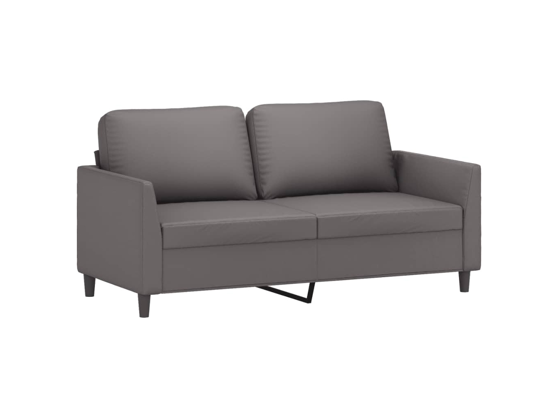 2-seater Sofa, 2-seater Sofas Vidaxl Cinzeto Couro Artificial (n/a)