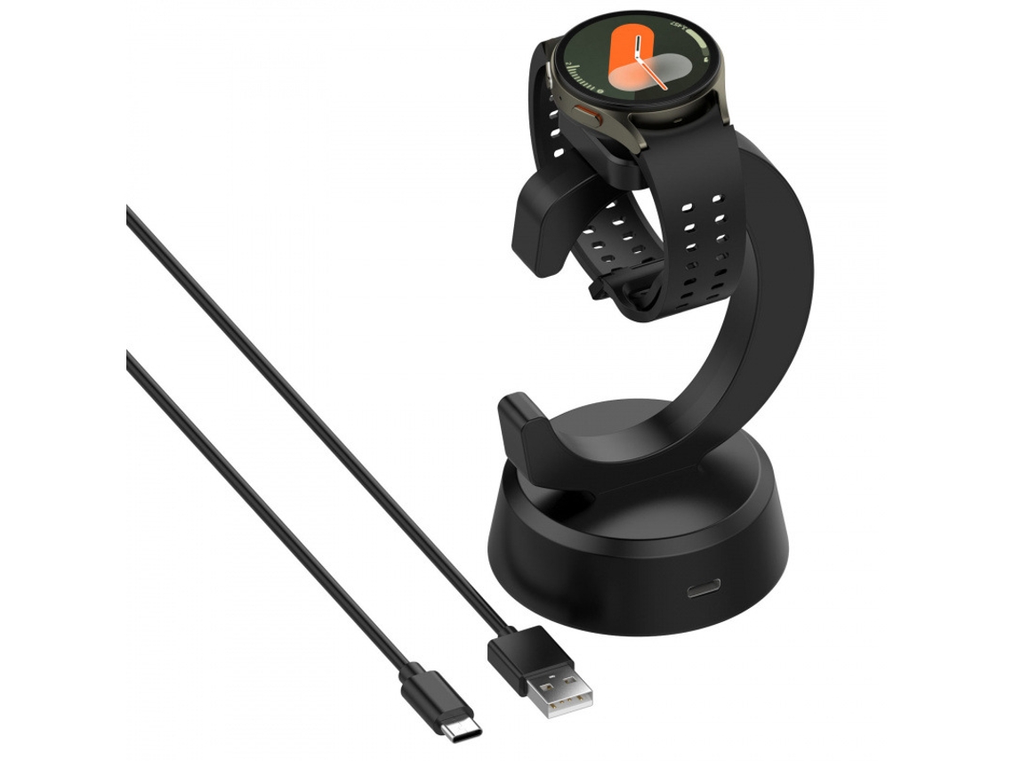 Carregador Dock em Forma de C para Samsung Galaxy Watch 8 Classic, Cabo de 1m Preto (46mm) SIURN