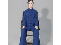 Uniforme De Artes Marciais Tai Chi Kung Fu Wushu Em Algodão Macio Com Jaqueta E Calça Wing Chun Azul Brilvibera